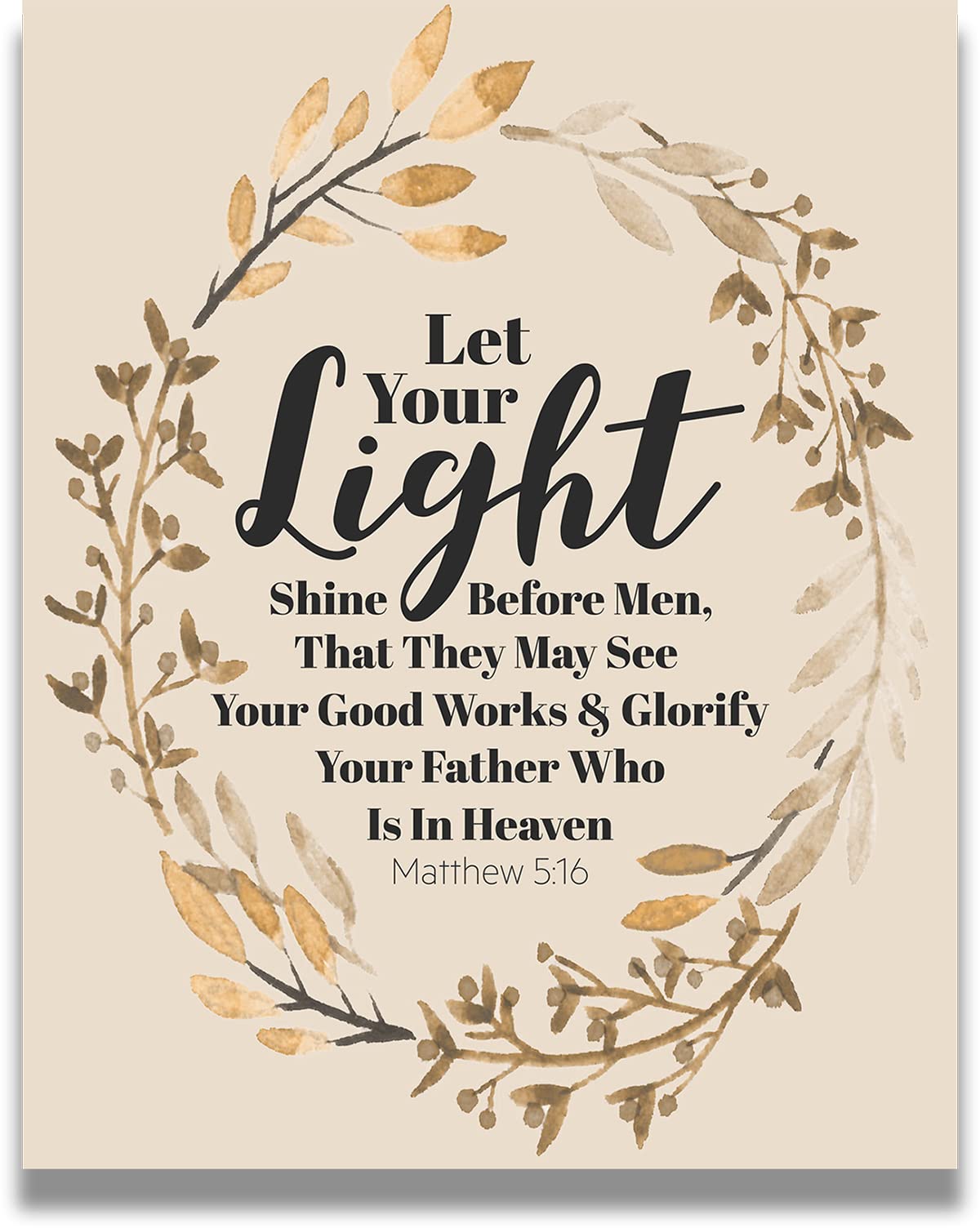 Amazon.com: Govivo Let Your Light Shine Matthew 5:16 bible verse